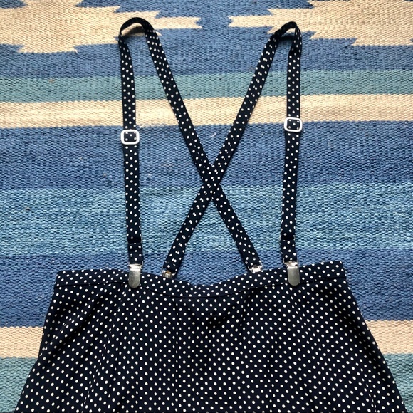 F21 | Polka Dot Suspender Skirt | 29 - Picture 2 of 7